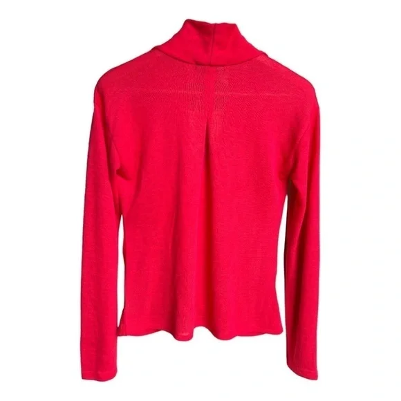 Sanctuary Women’s Cherry Red Gathered Knot Soft Knit Plunge Neck Sweater, Small - Picture 3 of 10